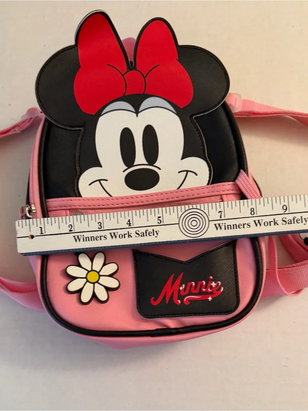 Disney Minnie Mouse Pink Kids Backpack Daisy Charm change purse